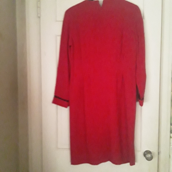 Vintage Debra Michael's Red and black dress 10 - Picture 2 of 6